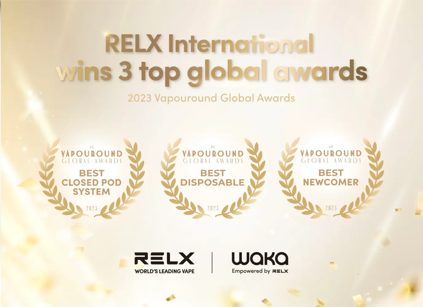 RELX Wins Three Categories at the Vapouround Global Awards 2023