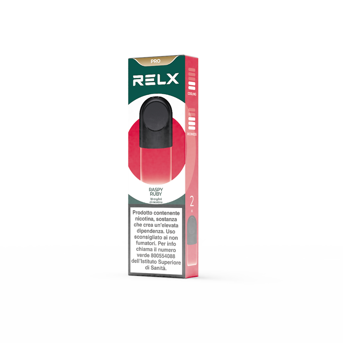 RELX Pro Pod 2 – Raspy Ruby (Himbeere) – 18 mg/ml