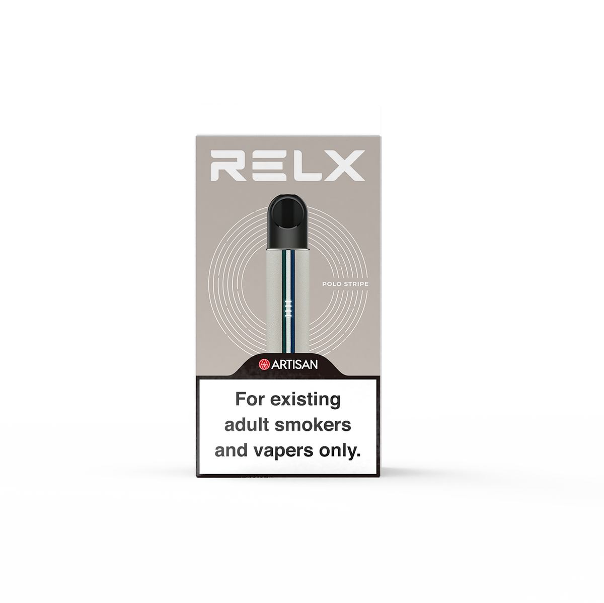 RELX Artisan Polo Stripe Device Packaging - the Premium Vaping Experience