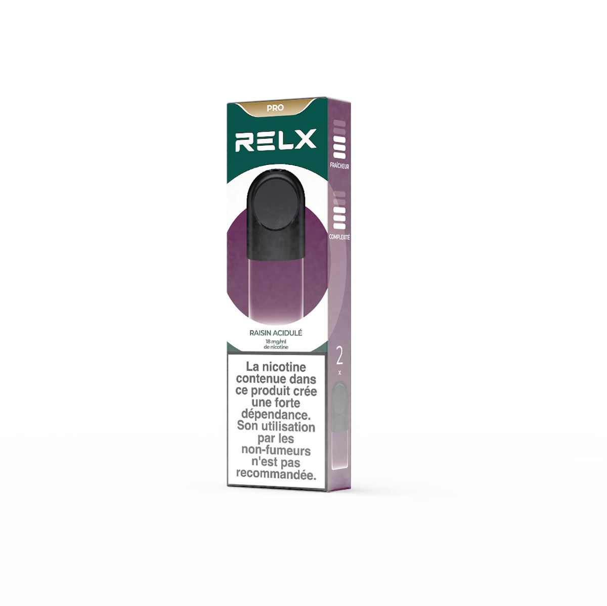 RELX Pro Pod 18 mg/ml - Violet acidulé (raisin)